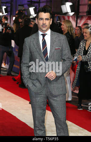 Die Europäische Premiere von 'Dumbo' im Curzon Mayfair - Ankunft mit: Colin Farrell, Wo: London, Vereinigtes Königreich, wenn: 21 Mar 2019 Credit: Mario Mitsis/WENN.com Stockfoto