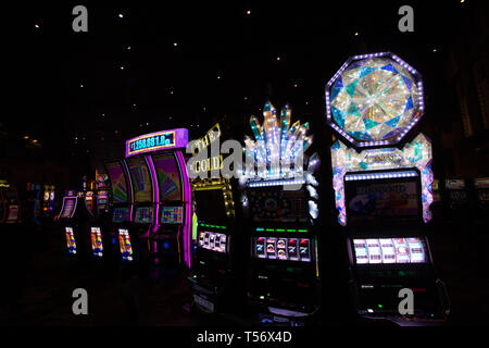 Spielautomaten in Las Vegas Casino Stockfoto