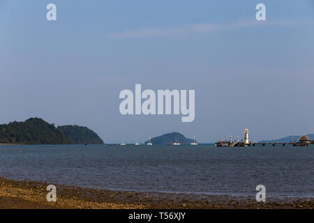 Fishermen's village pier Bong Bao, Ko Chang, Thailand, April 2018 Stockfoto