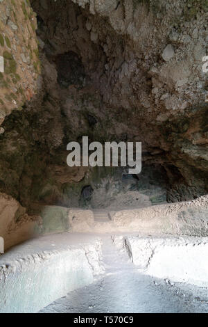 Grotte di Matermania, matermania Grotte, altsteinzeit Grotte auf Capri Stockfoto