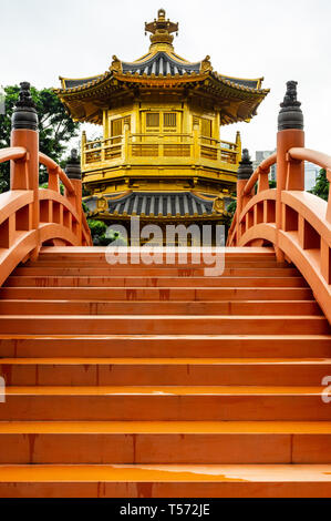 Im chinesischen Stil Tempel in Nan Lian Garden Hong Kong China (Chi Lin Nunnery verbunden) Stockfoto