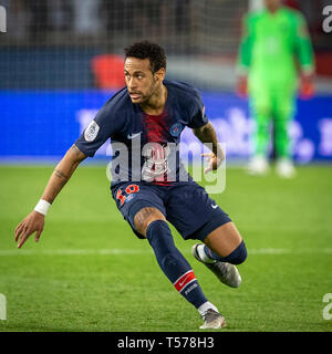 PARIS, WENN - 21.04.2019: PSG X MONACO - neymar von PSG während des Spiels zwischen PSG x Monaco statt im Parc des Princes Stadion in Paris, Frankreich. Das gleiche gilt für die 33. Runde der Ligue 1, die Französische Meisterschaft, 2018/2019. (Foto: Richard Callis/Fotoarena) Stockfoto