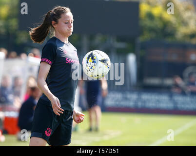 Borehamwood, Großbritannien. 21. April 2019. Danielle Turner von Everton Damen während der Frauen Super League Spiel zwischen Arsenal und FC Everton Ladies an Langeweile Holz, Langeweile Holz am 21 Apr 2019 in Peterborough, England Credit: Aktion Foto Sport/Alamy leben Nachrichten Stockfoto