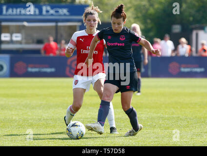 Borehamwood, Großbritannien. 21. April 2019. Angharad James von Everton Damen während der Frauen Super League Spiel zwischen Arsenal und FC Everton Ladies an Langeweile Holz, Langeweile Holz am 21 Apr 2019 in Peterborough, England Credit: Aktion Foto Sport/Alamy leben Nachrichten Stockfoto