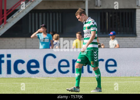 OSS, Frans Heesen Stadion, 22-04-2019, Saison 2018 / 2019, Niederländische Keuken Kampioen Divisie. Ergebnis 1-0, GA Adler Spieler Julian Lelieveld niedergeschlagen nach dem verlorenen Spiel während des Spiels TOP Oss-Go Ahead Eagles Stockfoto