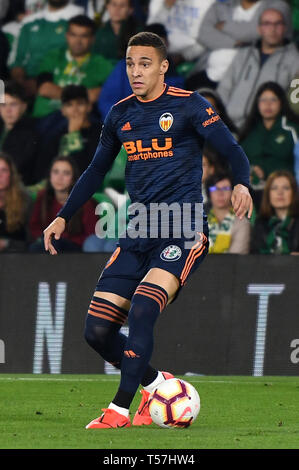 SEVILLA, 21-04-2019. Primera Division Liga. LaLiga. Estadio Benito Villamarin. Rodrigo Moreno (Valencia CF) während des Spiels Real Betis - Valencia CF. Stockfoto