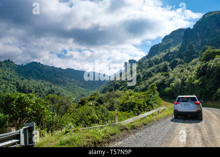 Lake Waikaremoana Straße oder Autobahn 38 in Te Urewera, Hawkes Bay Region, North Island, Neuseeland Stockfoto