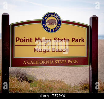 Strand am Point Mugu mugu State Park - Malibu MALIBU, USA - 29. MÄRZ 2019 Stockfoto