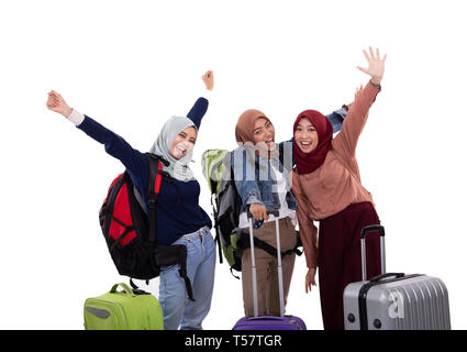 Muslimische Frau Eid Mubarak Konzept reisen Stockfoto