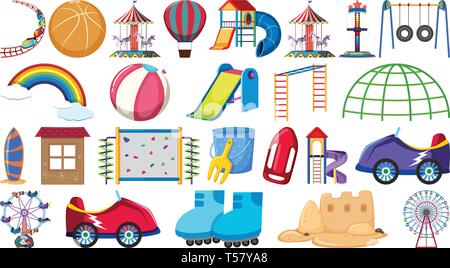 Satz von Kinderspielzeug Abbildung Stock Vektor