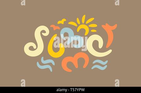 Sommer. Kann als Grußkarte verwendet werden. Vector Illustration. Stock Vektor