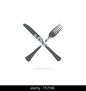 Messer und Gabel Symbol Vektor Stock Vektor