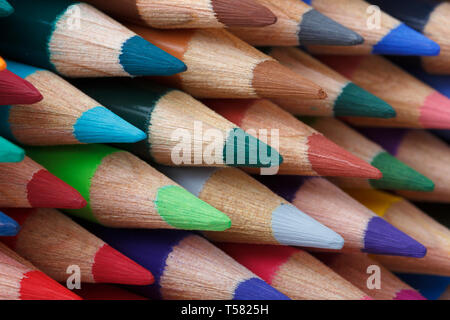 Multi Buntstifte Makro Stockfoto