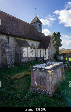 Kirche von St Mary Binsted, West Sussex, Großbritannien Stockfoto