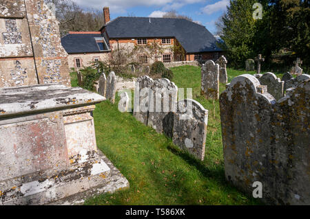 Die hl. Maria Magdalena Kirche, Madehurst, West Sussex, Großbritannien Stockfoto