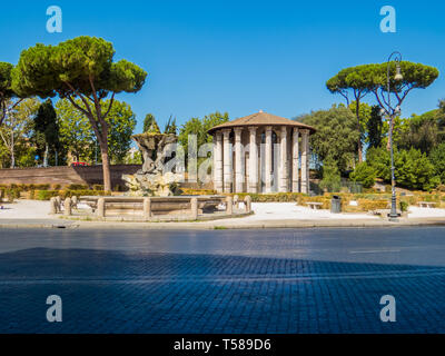 Tempel des Herkules Victor (Italienisch: Tempio di Ercole Vincitore). In Rom, Italien Stockfoto