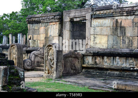 Hatadage, Polonnaruva, Sri Lanka. Stockfoto