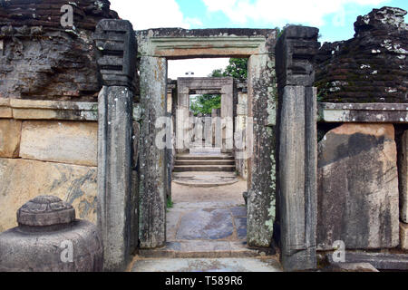 Hatadage, Polonnaruva, Sri Lanka. Stockfoto