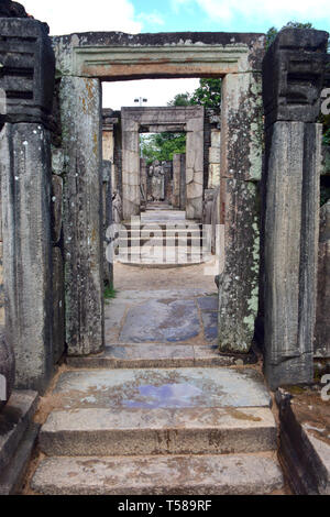 Hatadage, Polonnaruva, Sri Lanka. Stockfoto