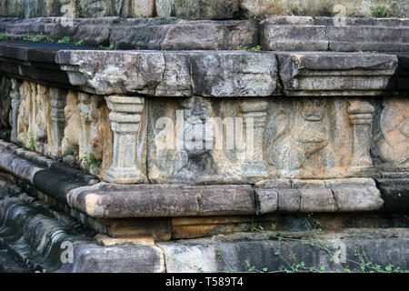 Hatadage, Polonnaruva, Sri Lanka. Stockfoto