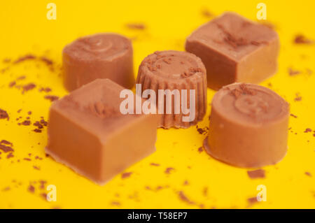 Pralinen in vielen Formen Stockfoto