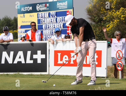 GUYANCOURT, Frankreich, Juli 03, 2015: Xavier Poncelet (fra) Während der dritten Runde der French Open, europäischen Golftour, Juli 03, 2015 Am Golf Stockfoto