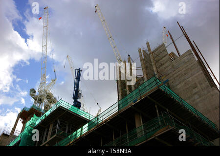 Neue BBC Broadcasting House Baustelle das Sendezentrum zu erweitern. London. 01/10/2008 Stockfoto