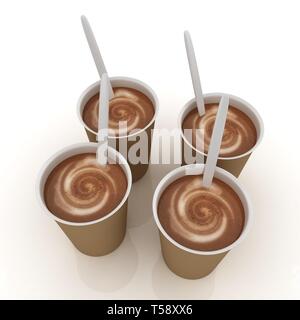 Kaffee in Fast-food Einmalgeschirr Stockfoto