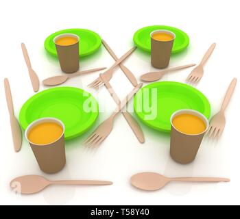 Orangensaft in einem Fast-Food-Gerichte Stockfoto