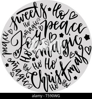 Frohe Weihnachten Schriftzug Design. Vector Illustration EPS 10. Stock Vektor