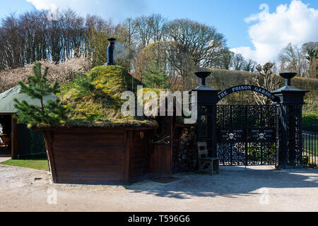 Eingang zum Gift Garten Garten, Alnwick Alnwick, Northumberland, England, Großbritannien Stockfoto