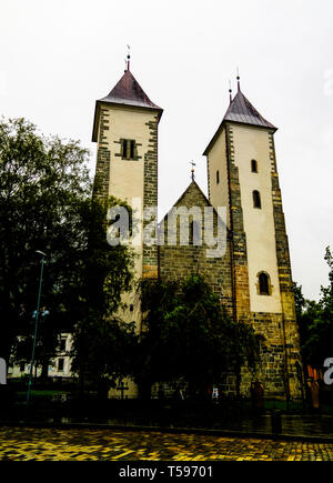 Außenansicht zu Mariakirken Kirche in Bergen, Noeway Stockfoto