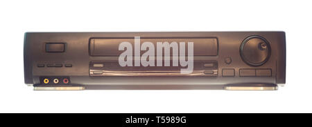 Vintage VHS-Player für Video tape isoliert auf weißem Stockfoto