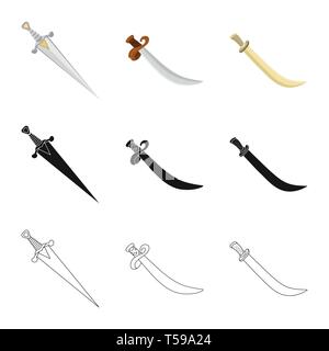 Kraft, Kampf, krummsäbel, Griff, Eroberer, Griff, Pirat, Silber, alten, Mord, Stahl, Soldat, Gold, Krieger, Kupfer, Schmuck, Spiel, Rüstung, Sharp, Messer, Schwert, Dolch, Messer, Waffen, Sabre, mittelalterliche, Set, Vector, Icon, Illustration, isoliert, Sammlung, Design, Element, Grafik, Zeichen, Vektor, Vektoren, Stock Vektor