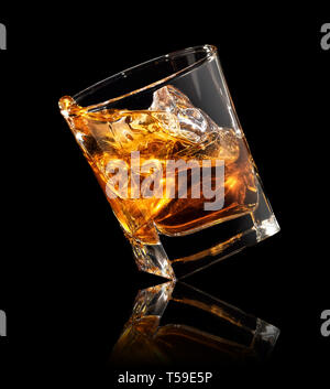 Whiskey in Glas Stockfoto