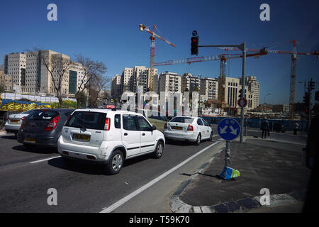 ISRAEL - JERUSALEM - STADT JERUSALEM NEUBAU IN UND UM DIE STADT - JERUSALEM GEBÄUDE UND MODERNE ARCHITEKTUR © Frédéric BEAUMONT Stockfoto