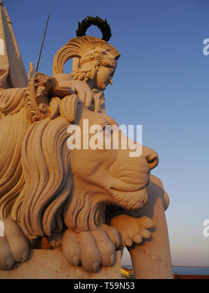 Arco da Rua Augusta, Praca do Comercio, Lissabon, Portugal Stockfoto