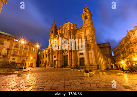 Piazza San Domenico, Palermo, Sizilien, Italien Stockfoto