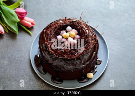 Ostern Schokolade Kuchen Stockfoto