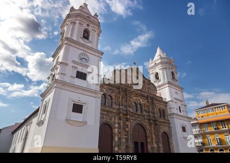 St. Mary's Sacred Heart Cathedral Basilica Kirche außen in der Casco Viejo, der Altstadt von Panama City Stockfoto