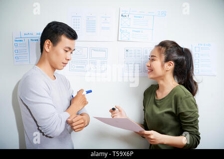 Kreatives team von User Interface Designer Stockfoto