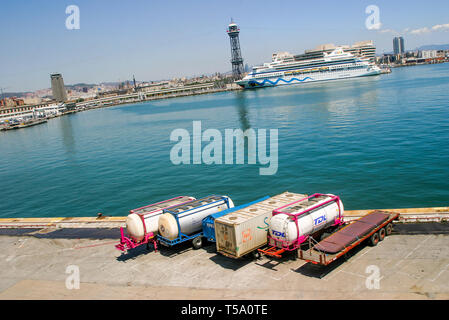 Hafen von Barcelona, Barcelona, Katalonien, Spanien Stockfoto