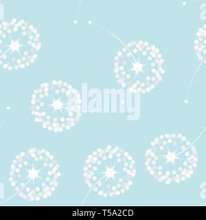 Abstrakte Löwenzahn nahtlose Muster Hintergrund Vector Illustration Stock Vektor