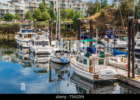 Boote in Nanaimo Stockfoto