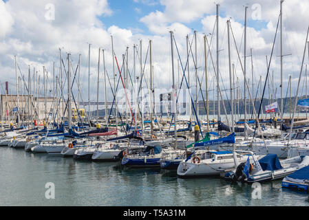 Marina in Santa Maria de Belém in Lissabon, Portugal Stockfoto