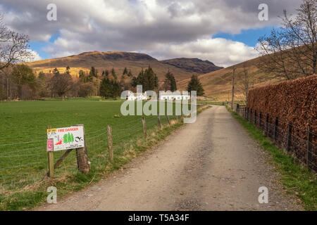 Ben Chonzie, auch als Ben-y Honahle bezeichnet, ist ein schottischer Mountain liegt 11 Kilometer nordwestlich von Crieff. Sie steht auf 931 m und ist daher Liste Stockfoto