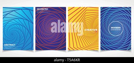 Abstrakte moderne geometrische Form bunte minimal deckt pattern Design. Halbton in gradient Buch. Zukunft geometrischen Design. Vector EPS 10. Stock Vektor