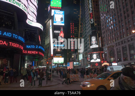 Times Square, New York City, 3. März 2013 Stockfoto