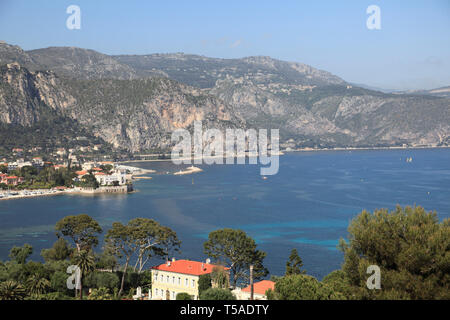 Blick von Cap Ferrat Halbinsel, Cote d'Azur, Côte d'Azur, Var, Provence, Frankreich, Europa Stockfoto