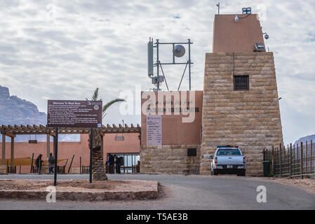 Wadi Rum Besucherzentrum im Wadi Rum Tal auch genannt Tal des Mondes in Jordanien Stockfoto